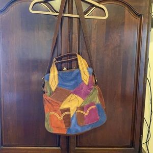 Lucky Brand suede/leather purse/crossbody